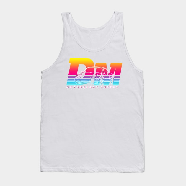 Sliding into DMs Retro Miami Japanese Roadster Sports Car Tank Top by driftmerch